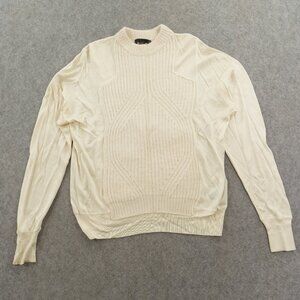 Alexander Wang Sweater Womens Small Beige Knit Pullover Wool Angora Rayon Crew